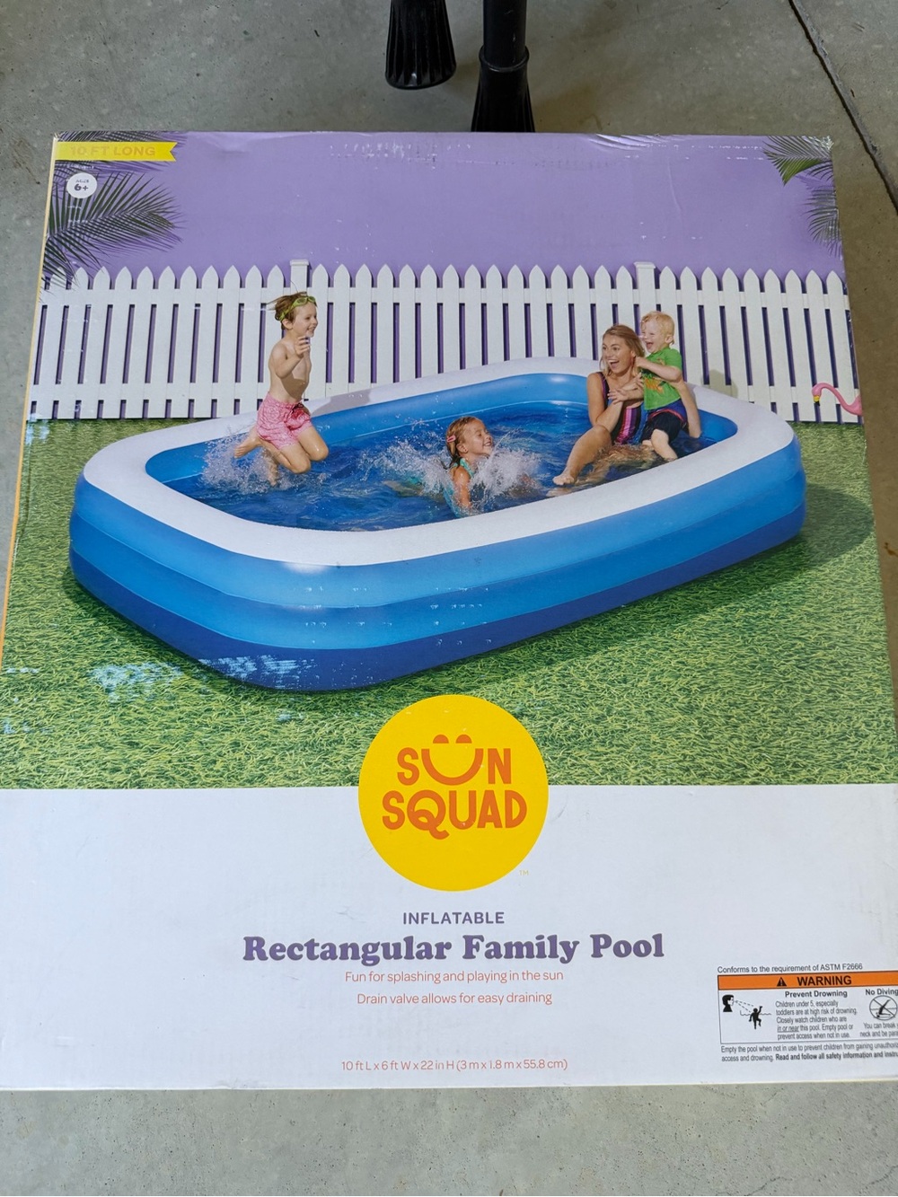 Inflatable Rectangular Family Pool